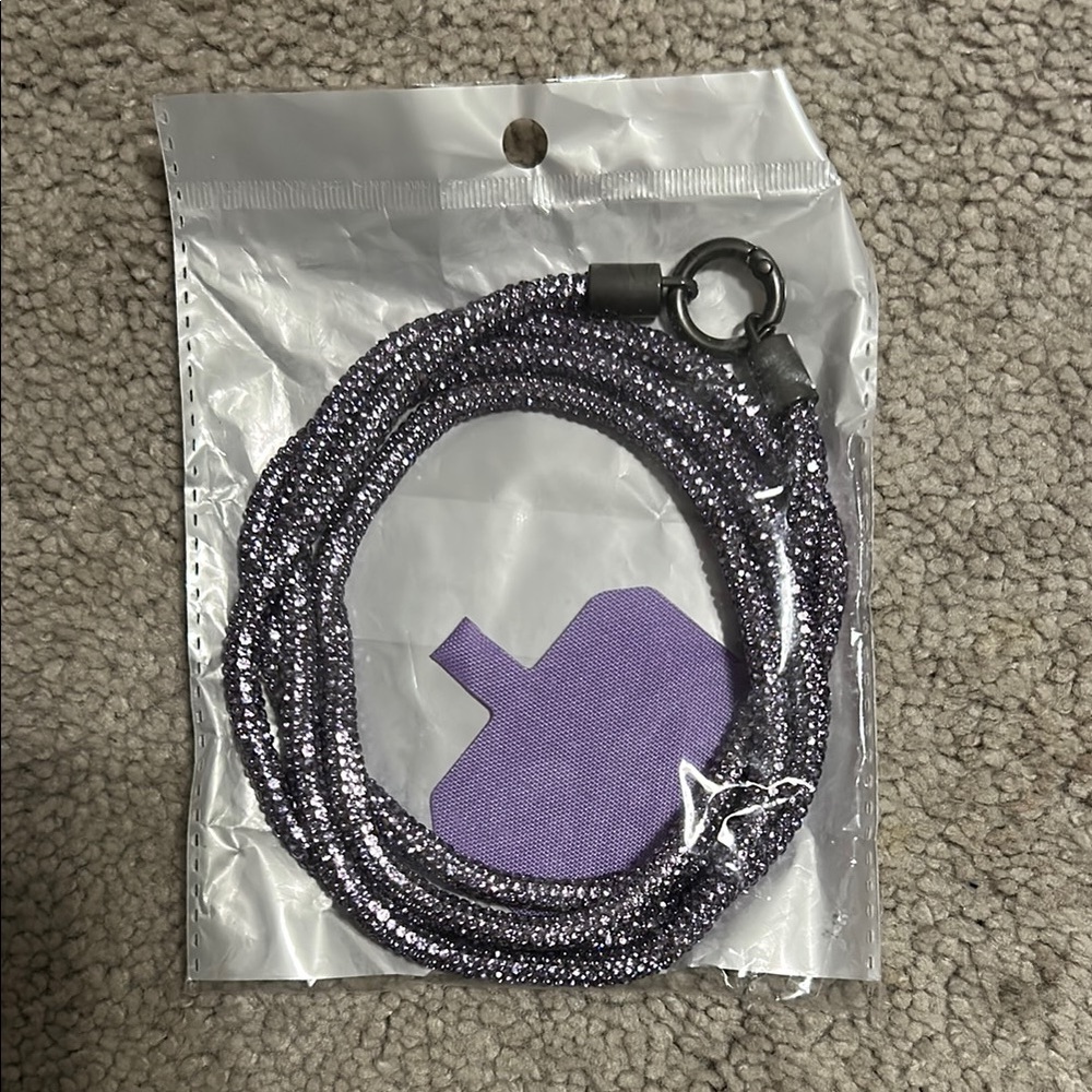 Sparkling Purple Rope cell phone holder